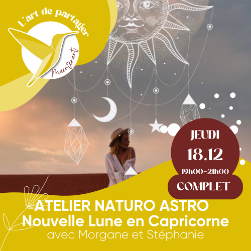 Événement Atelier Naturo Astro - Nouvelle Lune en Capricorne- Par Stéphanie et Morgane