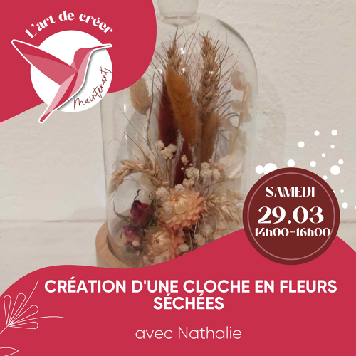 Événement Atelier création d'une cloche en fleurs séchées - avec Nathalie @boisflottebytallie