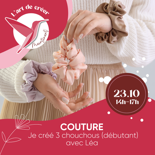 Événement Atelier couture - création de chouchous - Par Léa Mazières