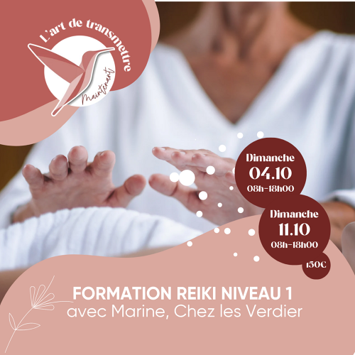 Événement Formation Reiki Niveau 1 - Avec Marine @ChezlesVerdier