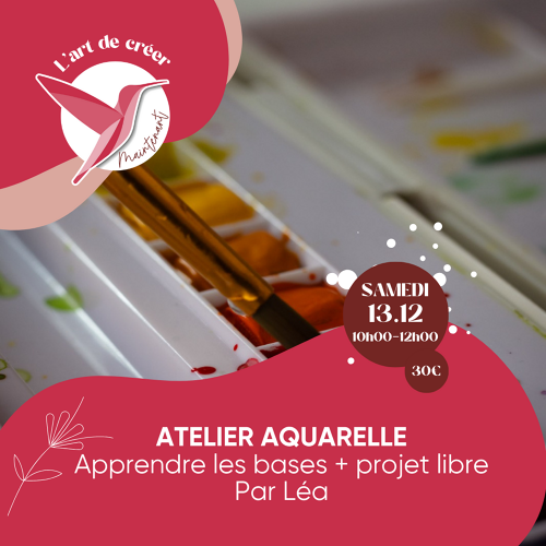 Événement Aquarelle - apprendre les bases et projet libre 