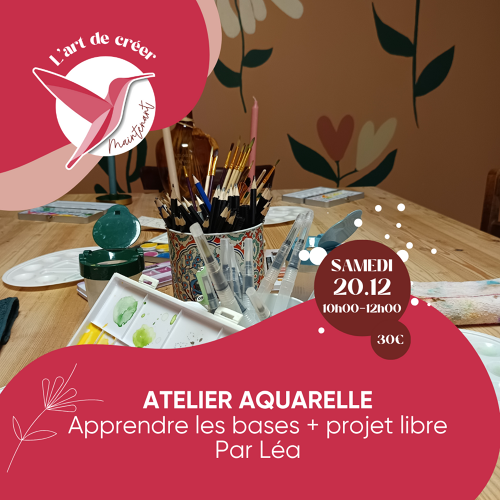 Événement Aquarelle - apprendre les bases et projet libre 