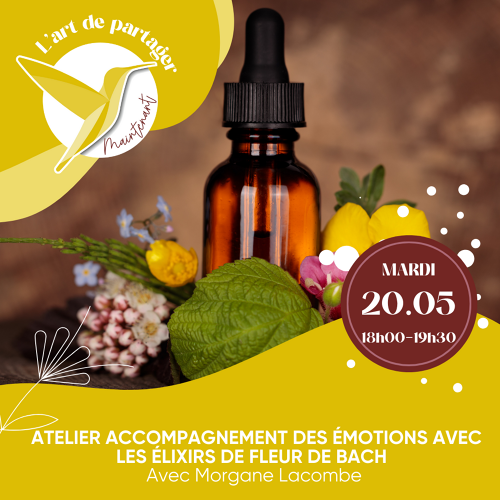Événement Atelier Accompagner les émotions avec les élixirs de fleurs de Bach - Par Morgane Lacombe
