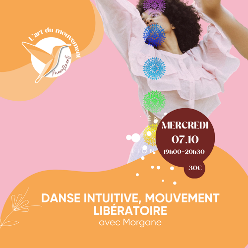 Événement Atelier Danse intuitive, mouvement libératoire - Par Morgane Lacombe 