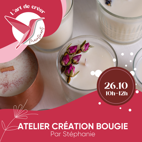 Événement Atelier Création de bougies - Par Stéphanie 