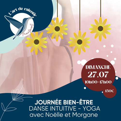 Événement Journée bien-être - Éveil des sens - DANSE INTUITIVE - YOGA avec Noëlle et Morgane 