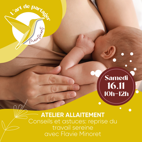 Événement Atelier allaitement - reprise du travail - Par Flavie du Minoret
