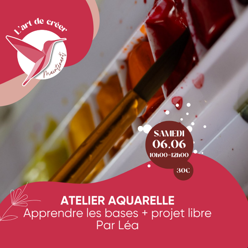 Événement Aquarelle - apprendre les bases et projet libre 