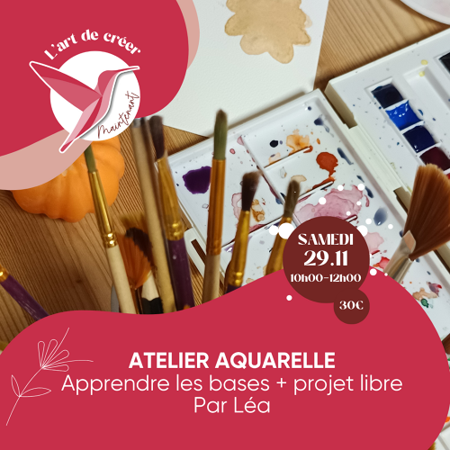 Événement Aquarelle - apprendre les bases et projet libre 