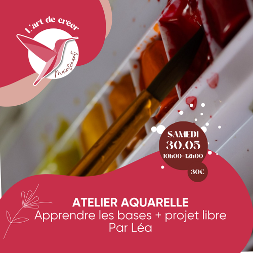 Événement Aquarelle - apprendre les bases et projet libre 